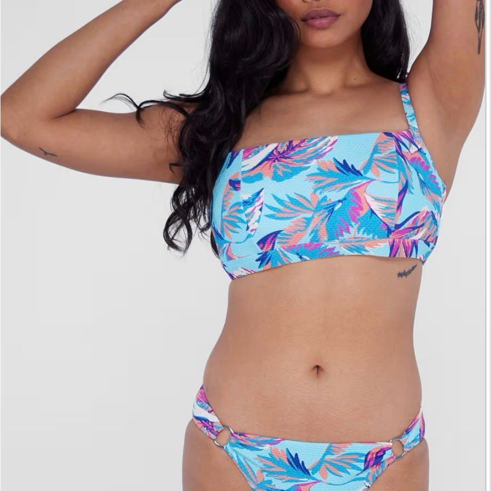 Birdsong square neck underwire bralette bikini top 38 G